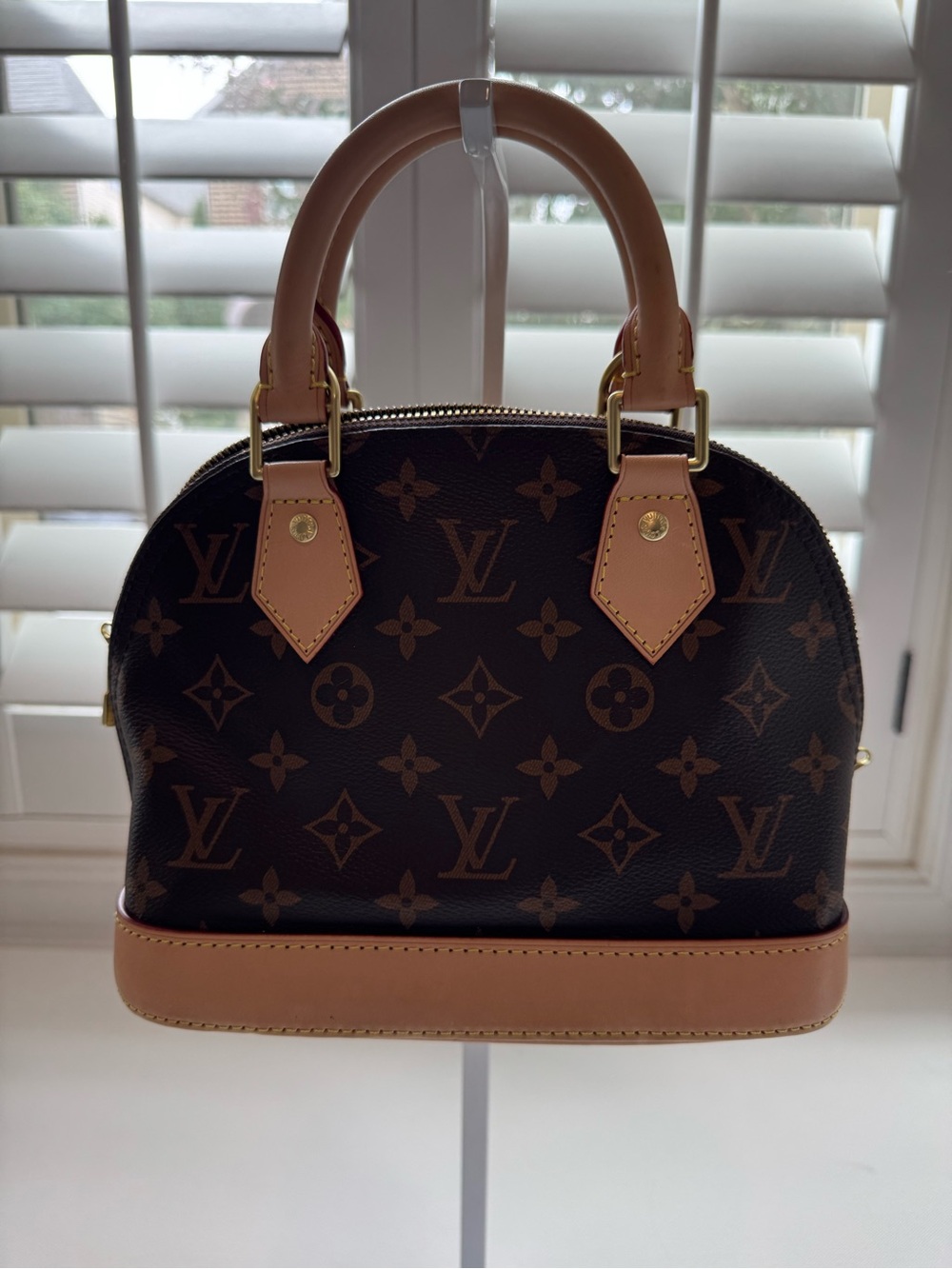 LUXE Alma BB Monogram Canvas Crossbody Bag w/ Strap